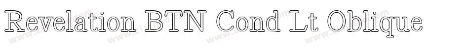 Revelation BTN Cond Lt Oblique字体转换